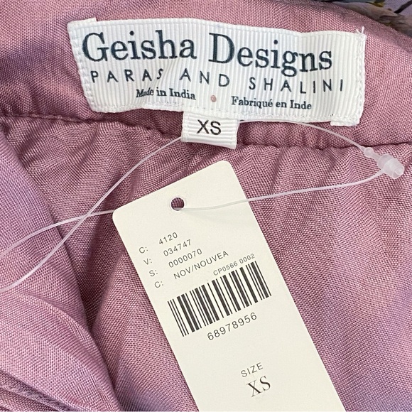 ANTHROPOLOGIE GEISHA DESIGNS PURPLE FLORAL PRINT RUFFLE TRIM MAXI SKIRT - Picture 11 of 13